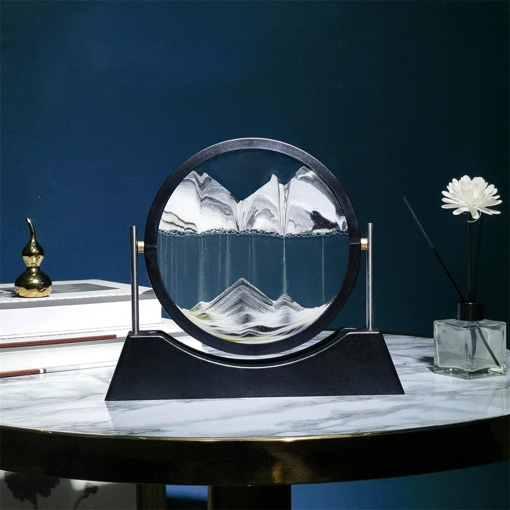 Rotatable Sand Art Picture | 3D Moving Sandscape Hourglass Home Decor