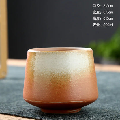 Vintage Ceramic Tea & Coffee Cup | Rustic Coarse Pottery Stove Cup