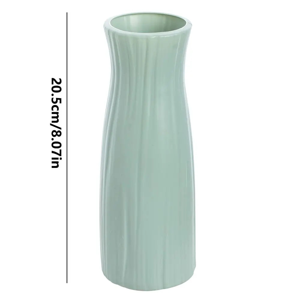 Plastic Imitation Ceramic Flower Vase – Indoor Outdoor Garden & Table Decor | Wedding Festival Party DIY Gift