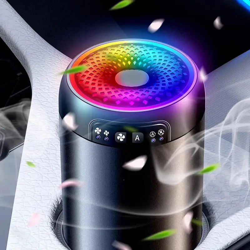 LED Car Air Freshener | Battery Powered Aromatherapy Diffuser with Light
