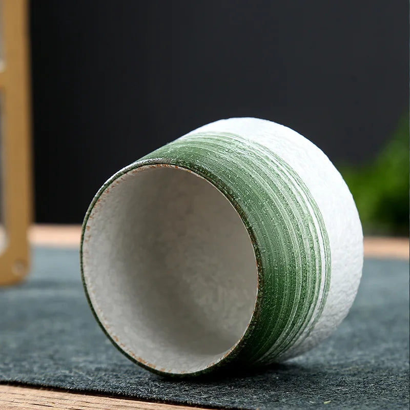 Vintage Ceramic Tea & Coffee Cup | Rustic Coarse Pottery Stove Cup
