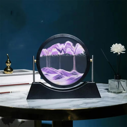 Rotatable Sand Art Picture | 3D Moving Sandscape Hourglass Home Decor
