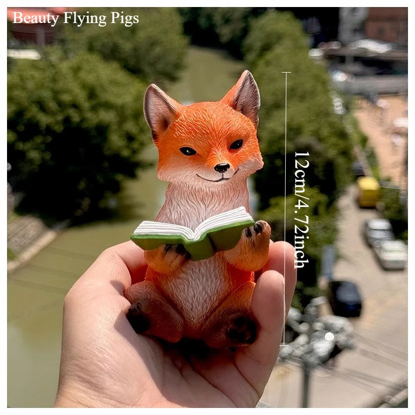 Resin Nine Tailed Fox Sculpture | Animal Figurine Home Decor