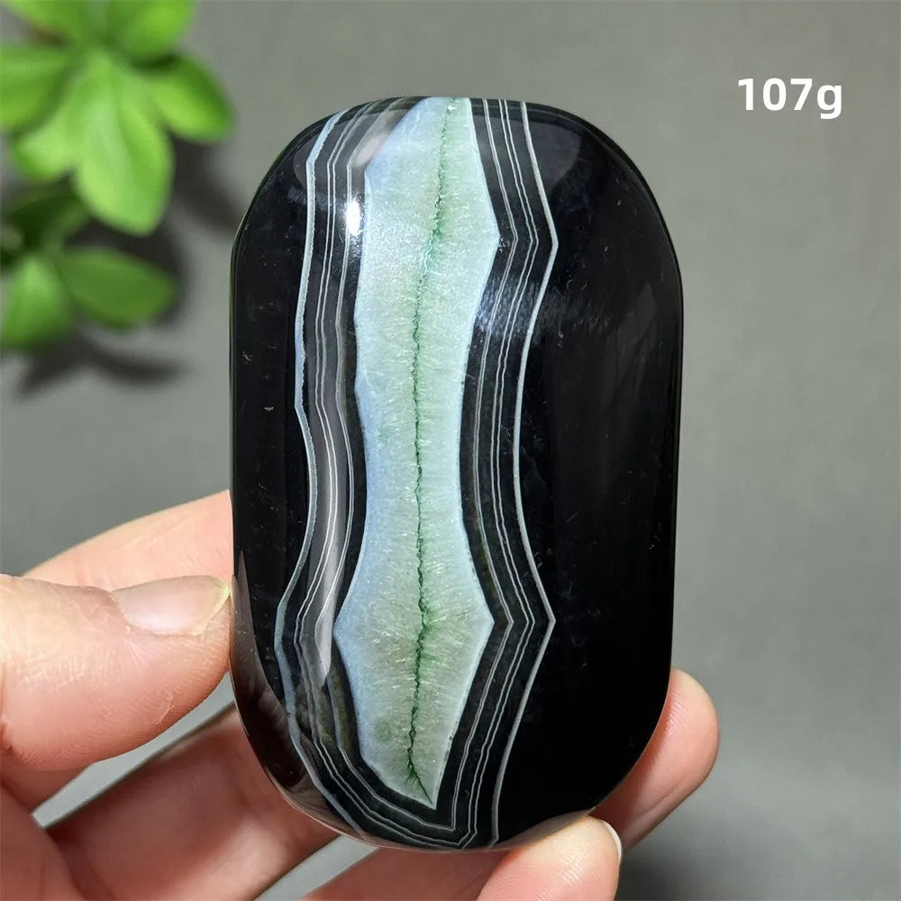 Natural Green Agate Crystal Specimen | Meditation Gem Home Decor