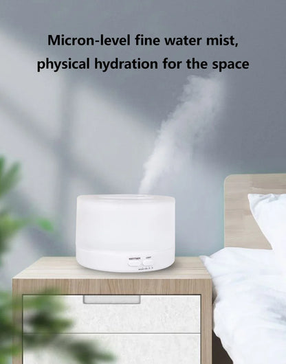 700ml Wood Grain Humidifier | Aromatherapy Diffuser with Colorful Night Light