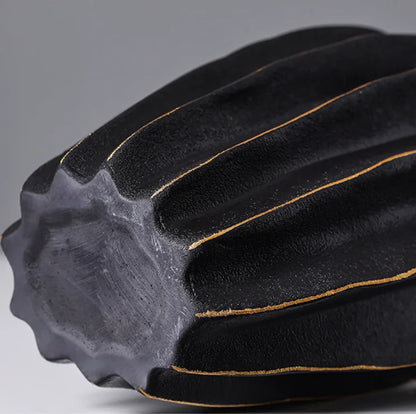 Ceramic Vase | Irregular Coral Wave Petal Shaped Flower Arrangement Decor