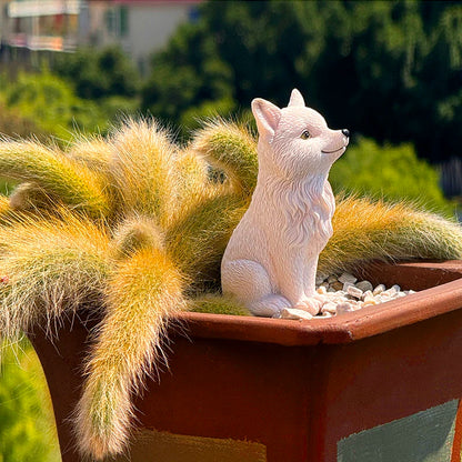 Resin Nine Tailed Fox Sculpture | Animal Figurine Home Decor
