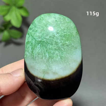 Natural Green Agate Crystal Specimen | Meditation Gem Home Decor