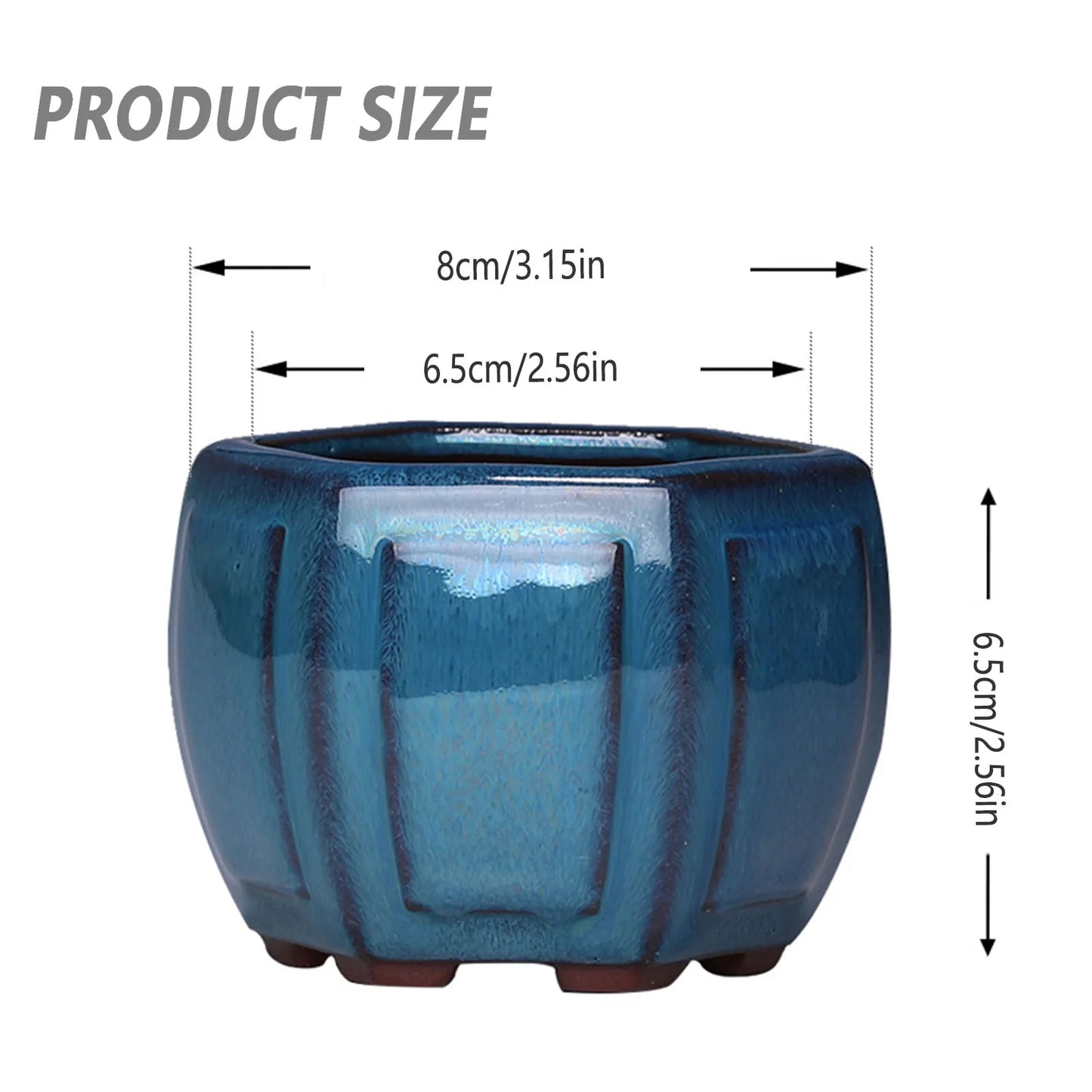 Ceramic Garden Planter Pot with Drainage Hole – Indoor Plant Pot for Balcony, Living Room & Bedroom Decor