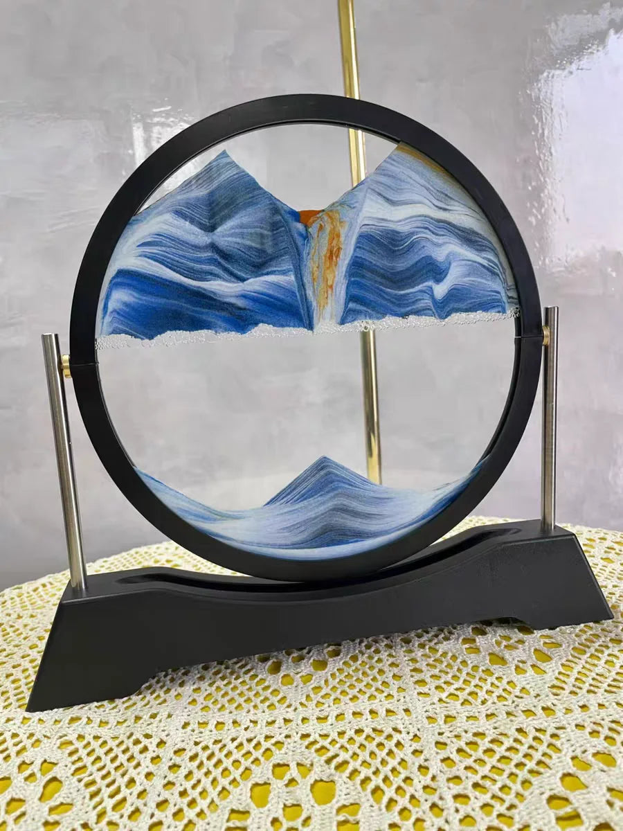 Rotatable Sand Art Picture | 3D Moving Sandscape Hourglass Home Decor