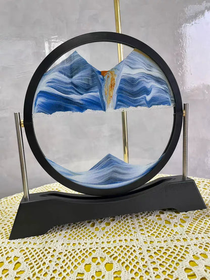Rotatable Sand Art Picture | 3D Moving Sandscape Hourglass Home Decor