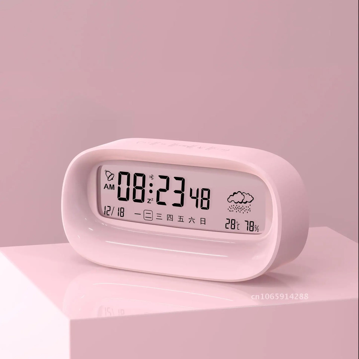 Rechargeable Cartoon Alarm Clock | Digital Calendar with Night Light