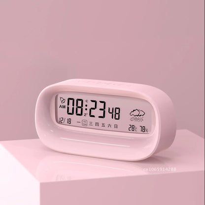 Rechargeable Cartoon Alarm Clock | Digital Calendar with Night Light