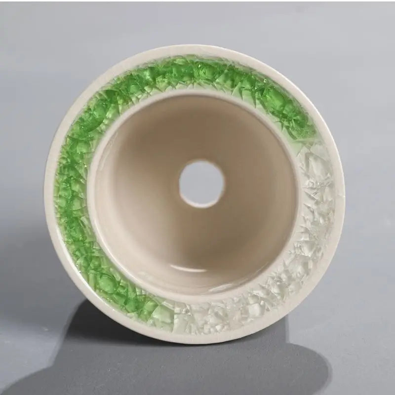Ceramic Glazed Mini Flower Pot – Hand-Painted Ice Split Thumb Basin | Creative Round Mouth Succulent & Fleshy Plant Pot