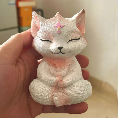 Resin Nine Tailed Fox Sculpture | Animal Figurine Home Decor