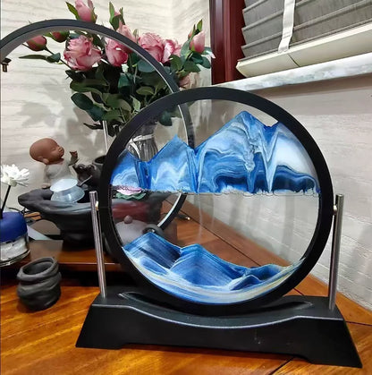Rotatable Sand Art Picture | 3D Moving Sandscape Hourglass Home Decor