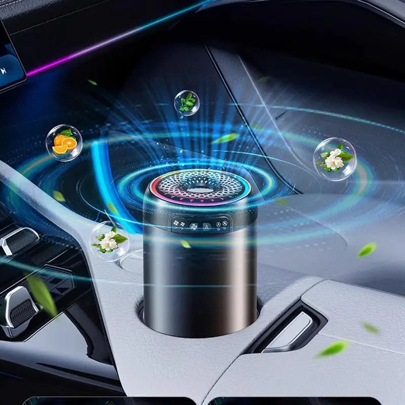 LED Car Air Freshener | Battery Powered Aromatherapy Diffuser with Light