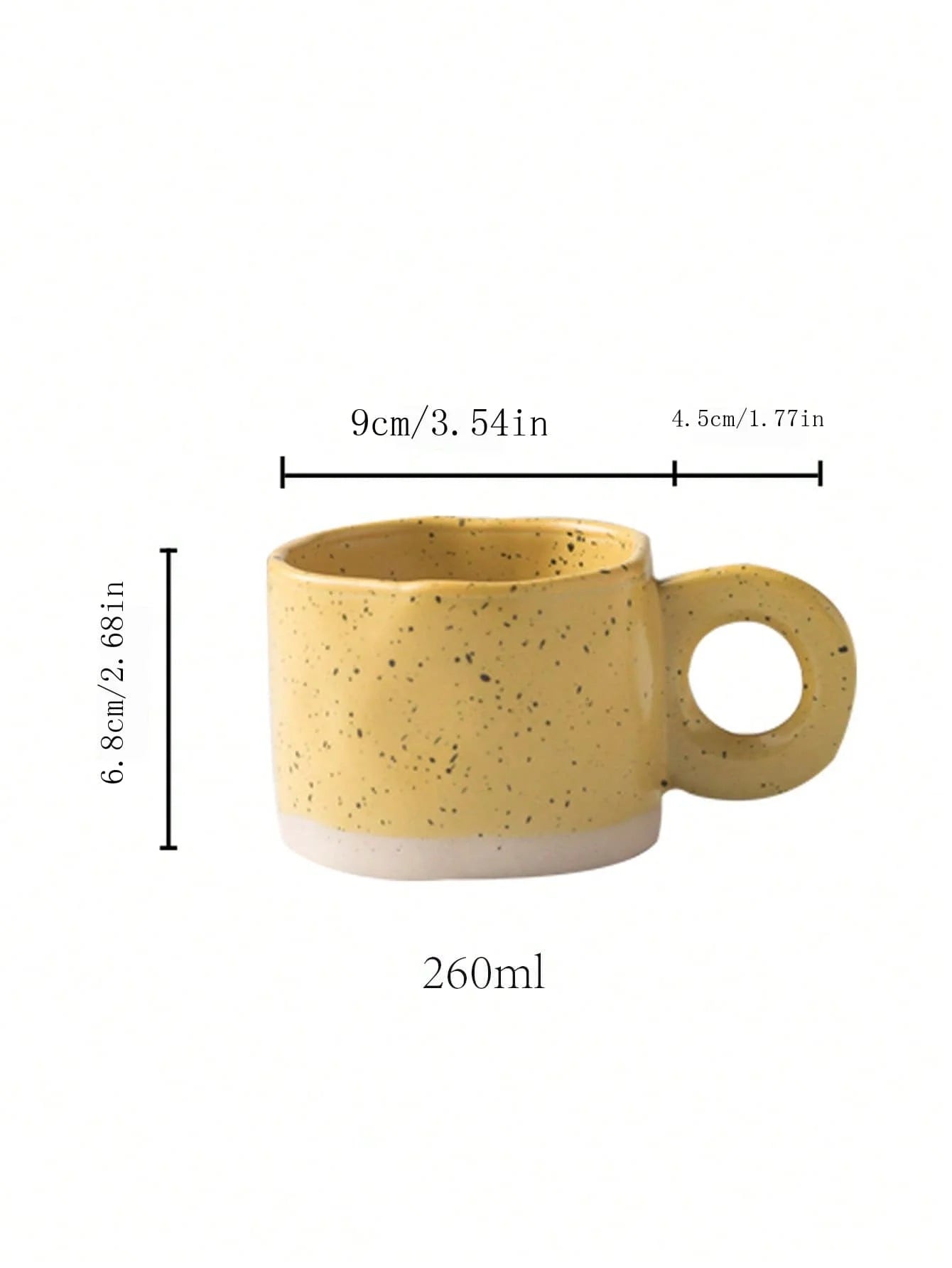Ceramic Coffee Mug 260ml | Latte, Tea & Cappuccino Cup for Home & Cafe