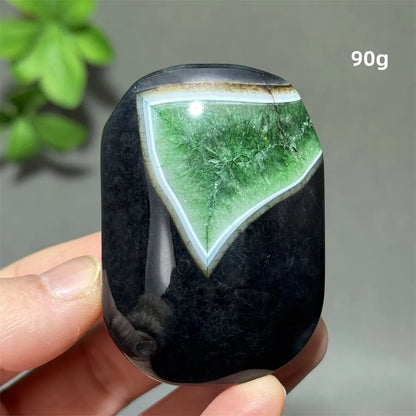 Natural Green Agate Crystal Specimen | Meditation Gem Home Decor