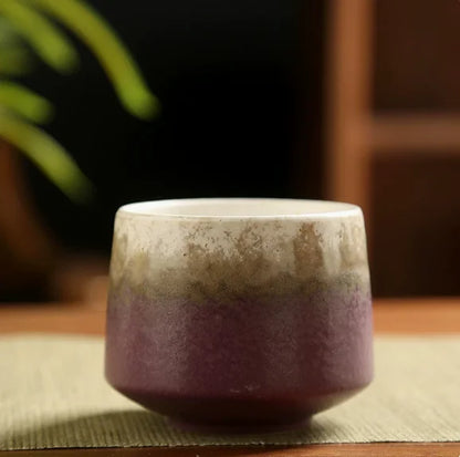 Vintage Ceramic Tea & Coffee Cup | Rustic Coarse Pottery Stove Cup
