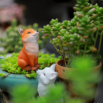 Resin Nine Tailed Fox Sculpture | Animal Figurine Home Decor