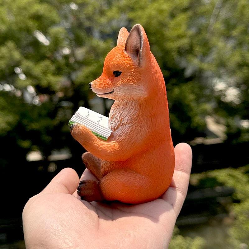 Resin Nine Tailed Fox Sculpture | Animal Figurine Home Decor