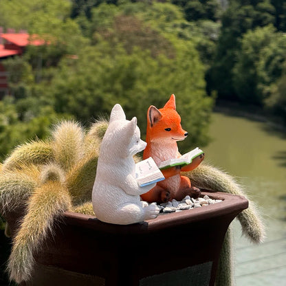 Resin Nine Tailed Fox Sculpture | Animal Figurine Home Decor