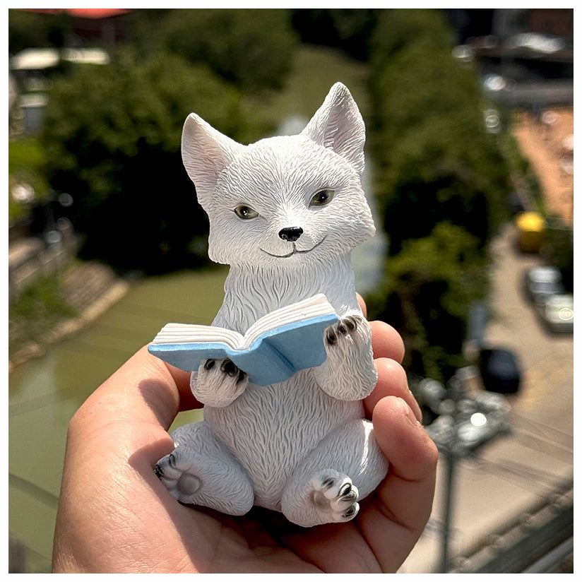 Resin Nine Tailed Fox Sculpture | Animal Figurine Home Decor