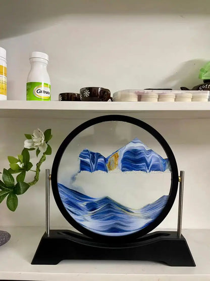 Rotatable Sand Art Picture | 3D Moving Sandscape Hourglass Home Decor