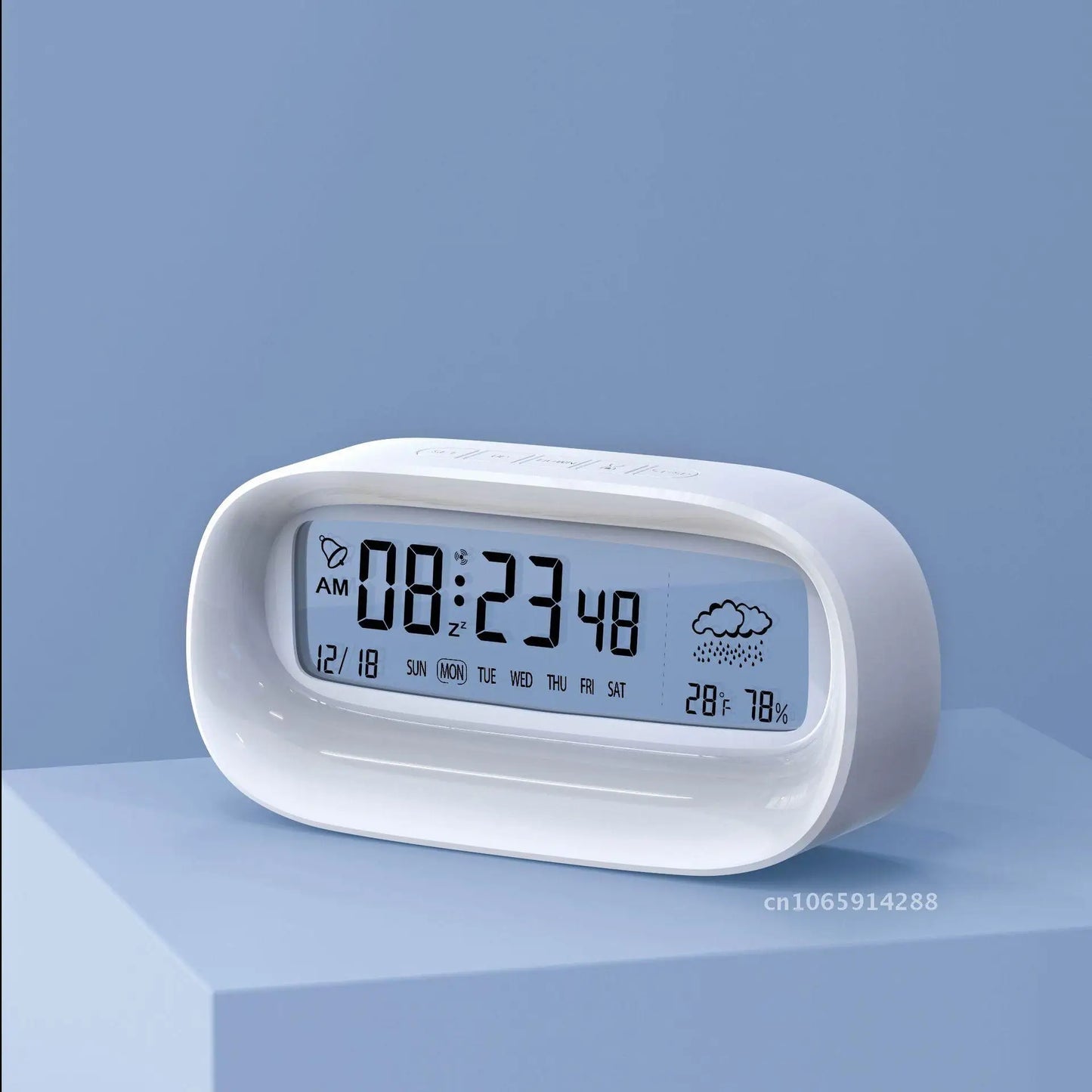 Rechargeable Cartoon Alarm Clock | Digital Calendar with Night Light