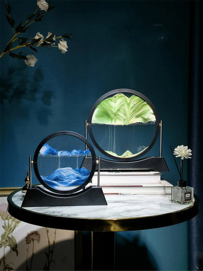 Rotatable Sand Art Picture | 3D Moving Sandscape Hourglass Home Decor
