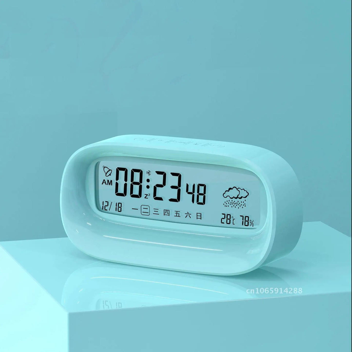 Rechargeable Cartoon Alarm Clock | Digital Calendar with Night Light
