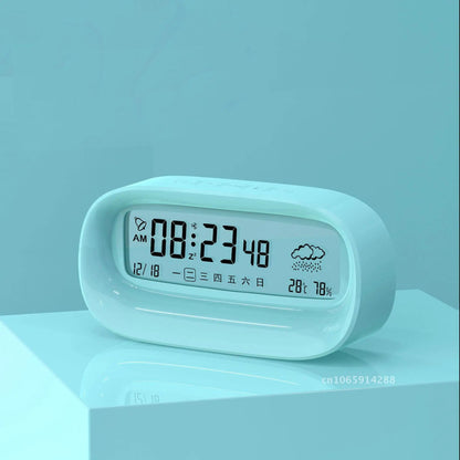 Rechargeable Cartoon Alarm Clock | Digital Calendar with Night Light