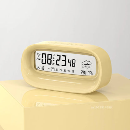 Rechargeable Cartoon Alarm Clock | Digital Calendar with Night Light