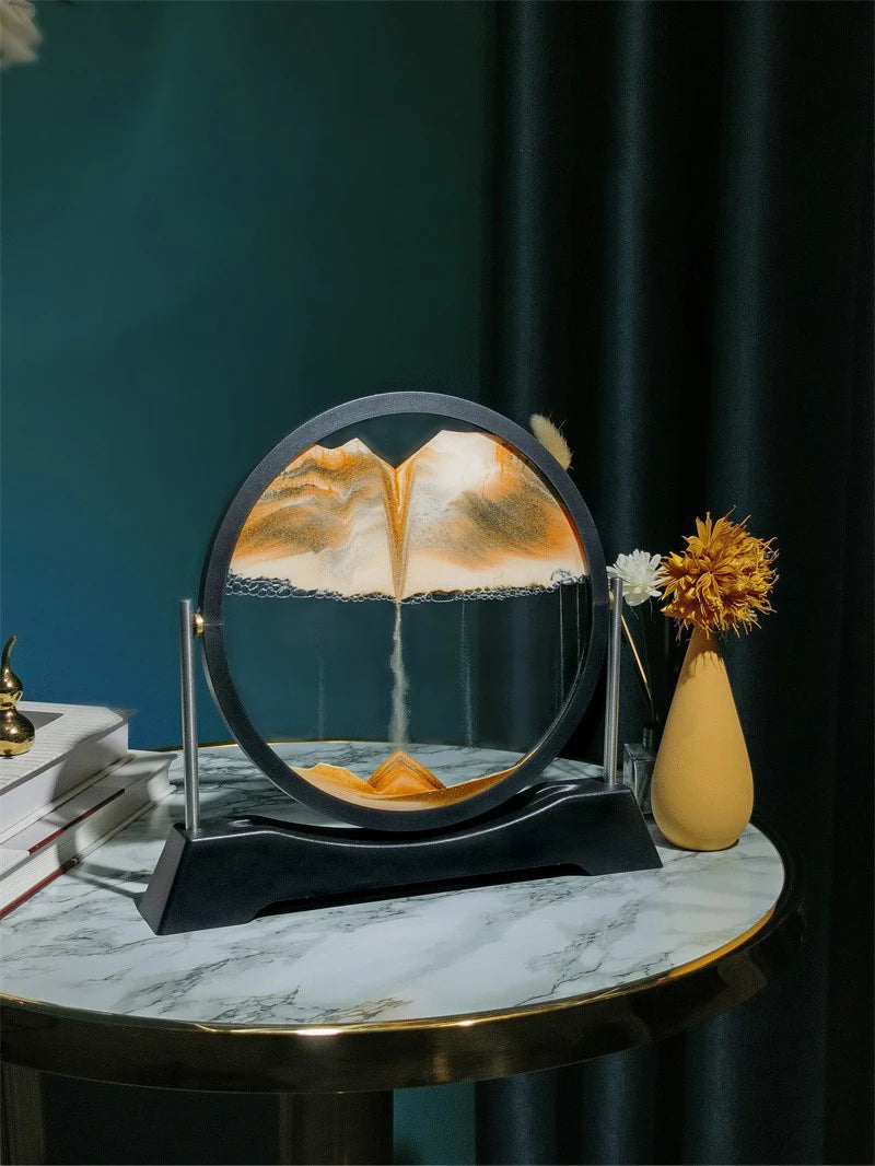 Rotatable Sand Art Picture | 3D Moving Sandscape Hourglass Home Decor