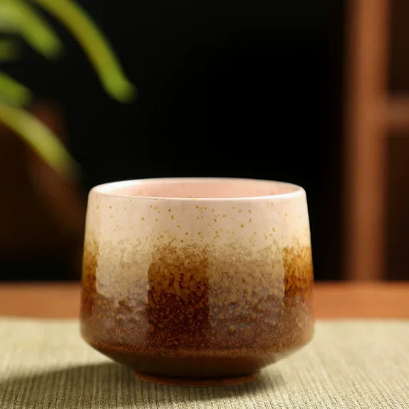 Vintage Ceramic Tea & Coffee Cup | Rustic Coarse Pottery Stove Cup