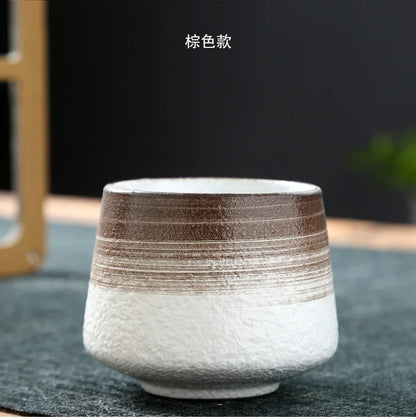 Vintage Ceramic Tea & Coffee Cup | Rustic Coarse Pottery Stove Cup