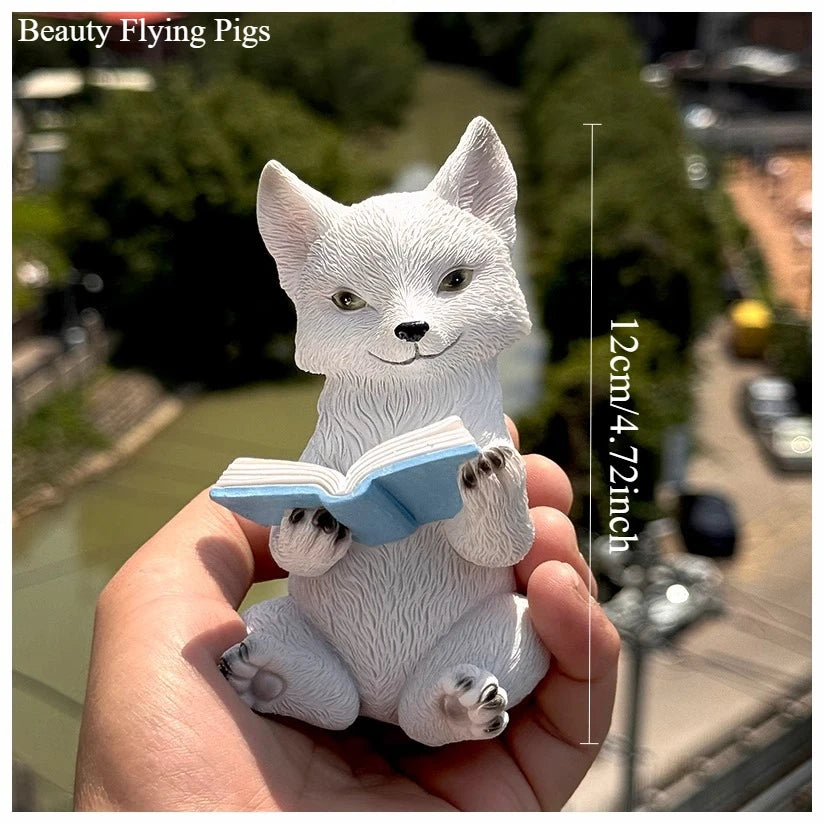 Resin Nine Tailed Fox Sculpture | Animal Figurine Home Decor