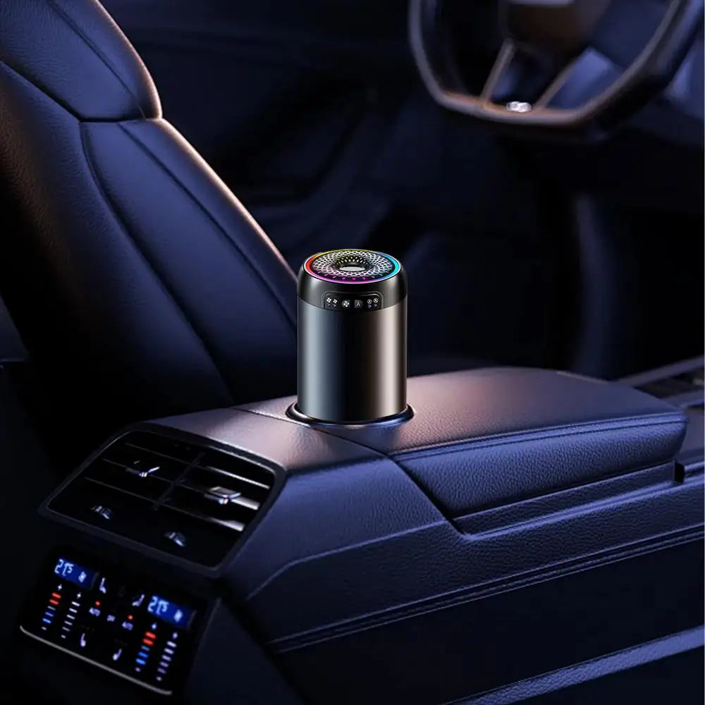 LED Car Air Freshener | Battery Powered Aromatherapy Diffuser with Light