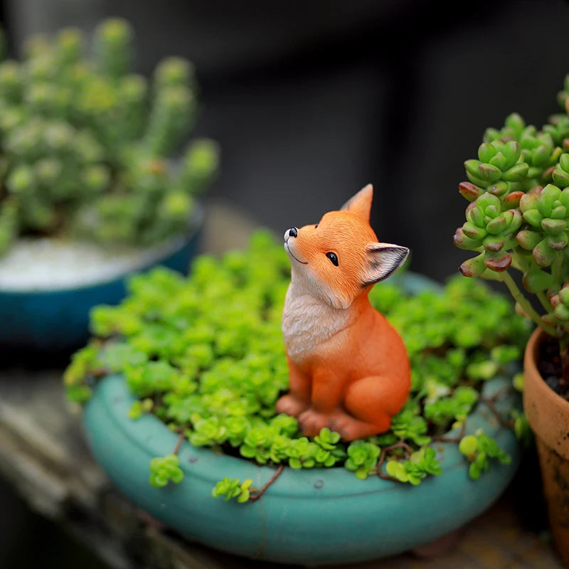 Resin Nine Tailed Fox Sculpture | Animal Figurine Home Decor
