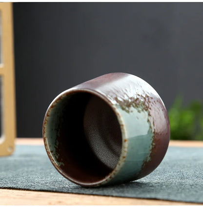 Vintage Ceramic Tea & Coffee Cup | Rustic Coarse Pottery Stove Cup