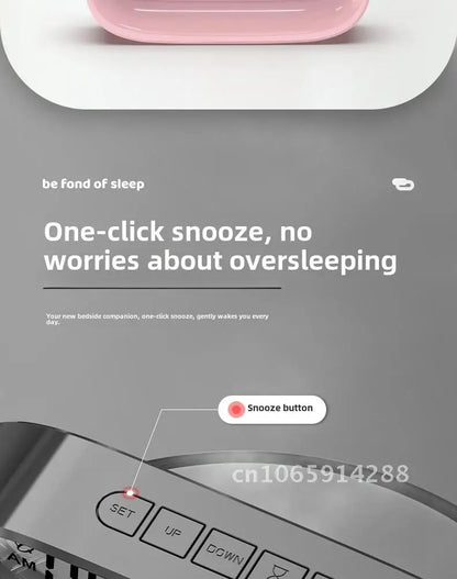 Rechargeable Cartoon Alarm Clock | Digital Calendar with Night Light