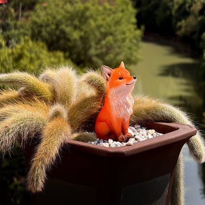 Resin Nine Tailed Fox Sculpture | Animal Figurine Home Decor