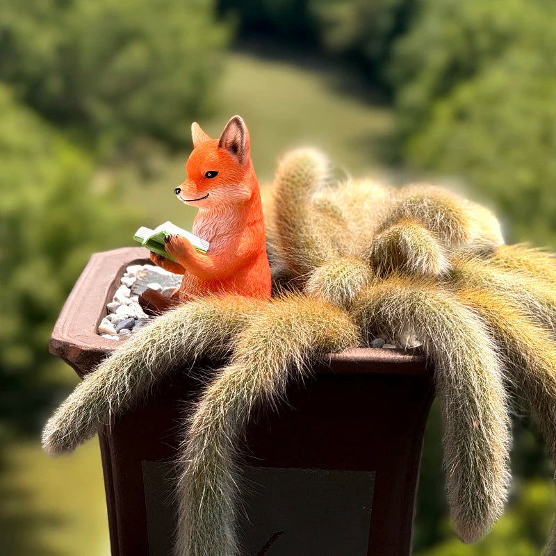 Resin Nine Tailed Fox Sculpture | Animal Figurine Home Decor