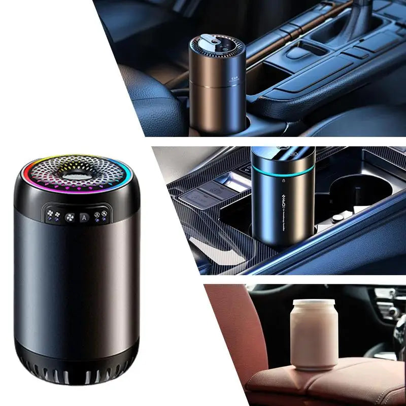 LED Car Air Freshener | Battery Powered Aromatherapy Diffuser with Light