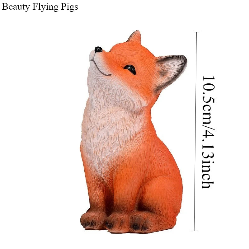 Resin Nine Tailed Fox Sculpture | Animal Figurine Home Decor