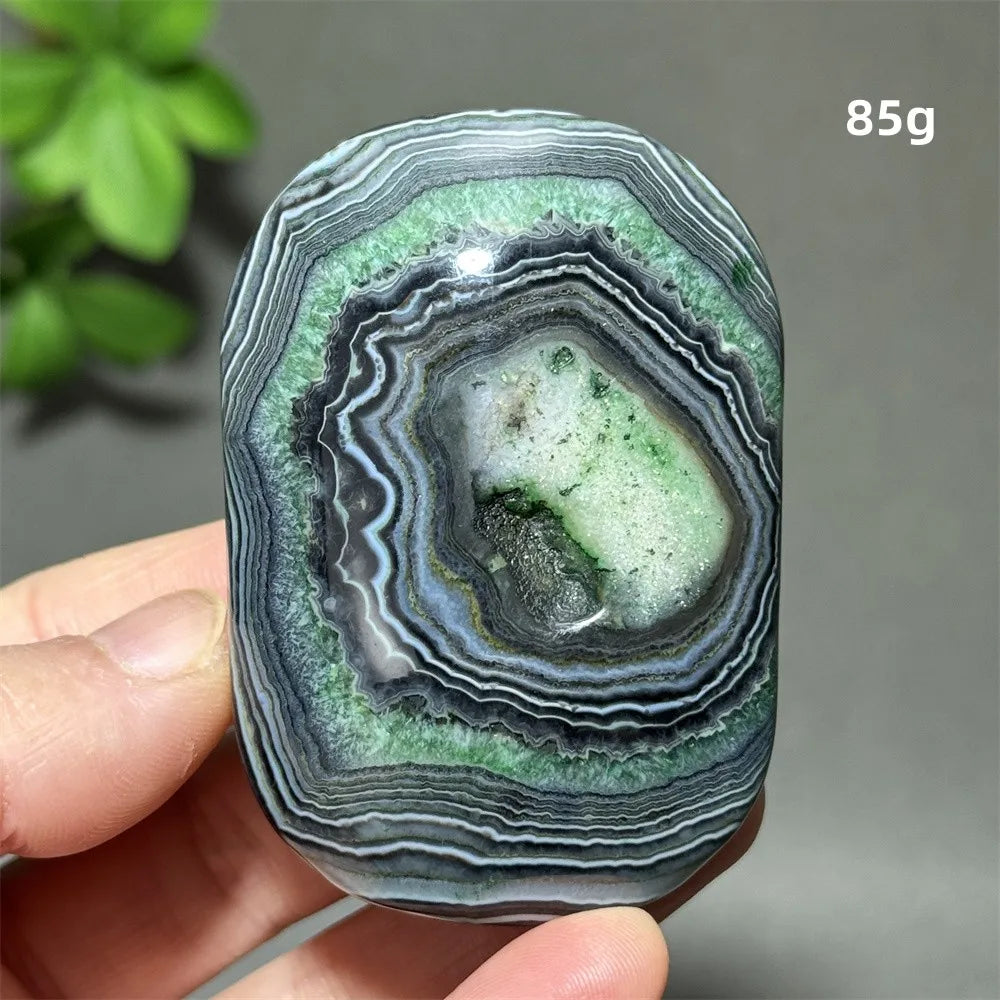 Natural Green Agate Crystal Specimen | Meditation Gem Home Decor