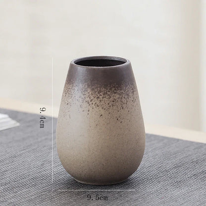 CHANSHOVA Retro Ceramic Small Vase | China Pottery Floral Decorative Container | Modern Home Decor