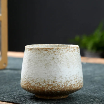 Vintage Ceramic Tea & Coffee Cup | Rustic Coarse Pottery Stove Cup