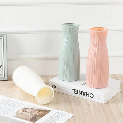 Plastic Imitation Ceramic Flower Vase – Indoor Outdoor Garden & Table Decor | Wedding Festival Party DIY Gift